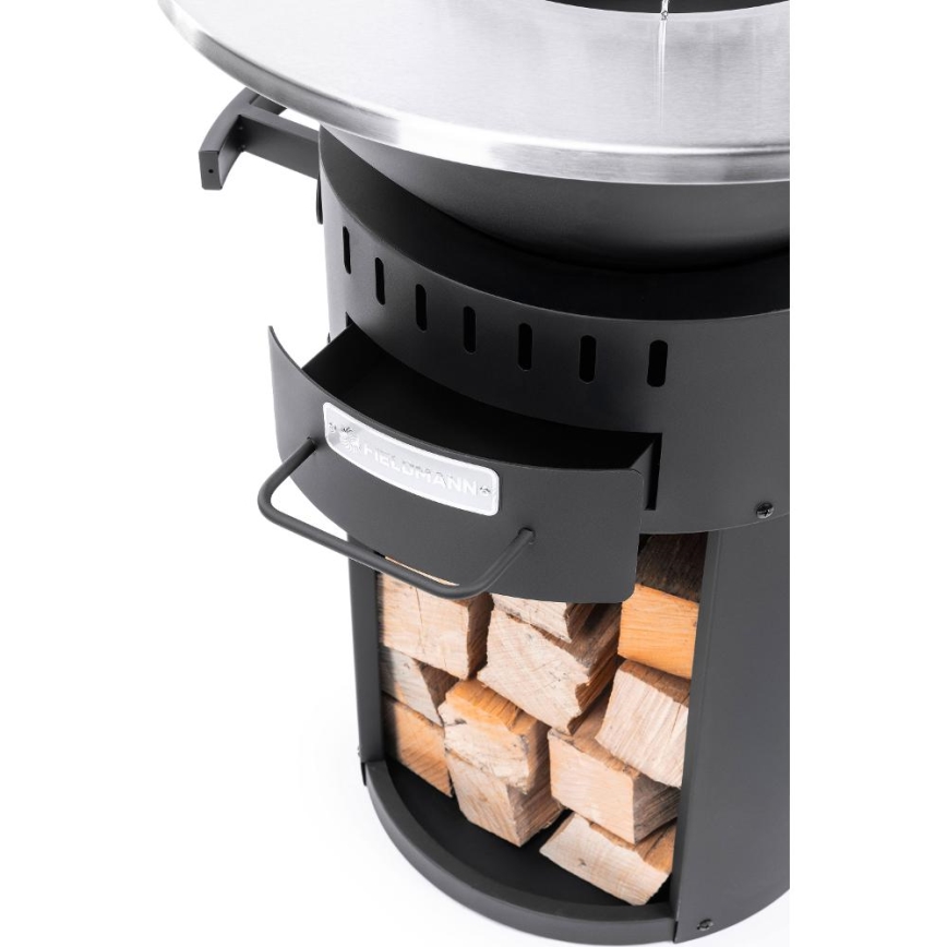 Fieldmann - Преносим 3-в-1 грил, неръждаема стомана/черен