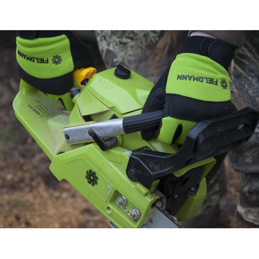 Fieldmann - работни ръкавици XL черен/зелен