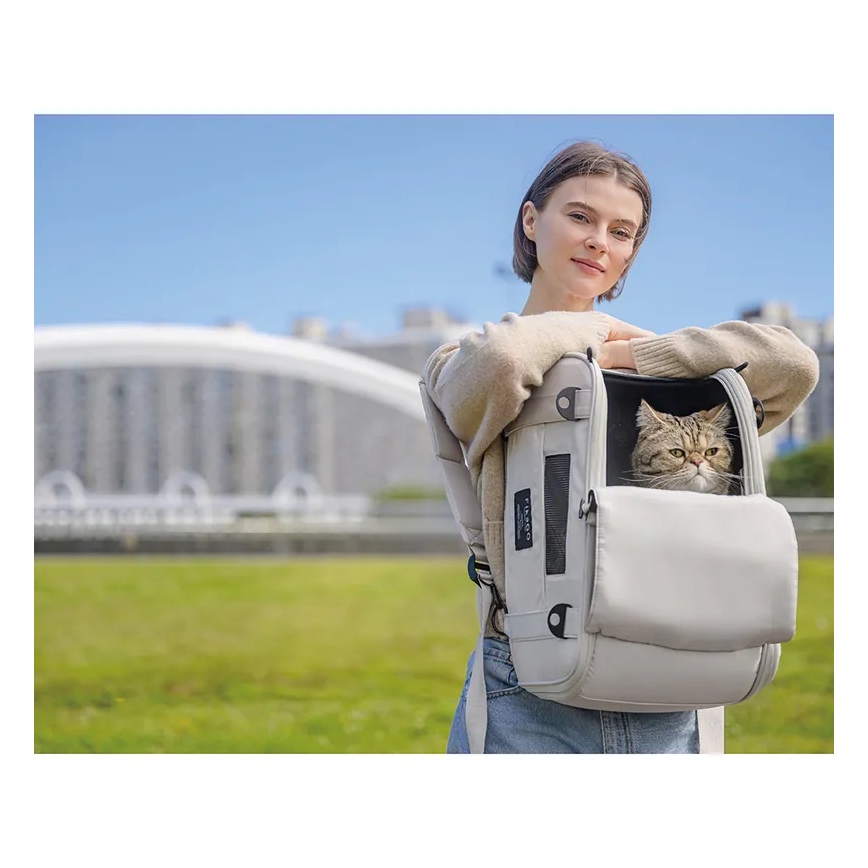 Fikago - Пътническа чанта за кучета и котки TRUFFLE Grey
