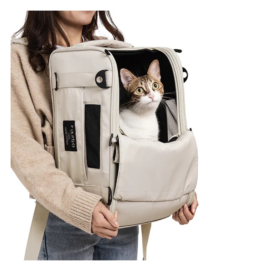 Fikago - Пътническа чанта за кучета и котки TRUFFLE Grey