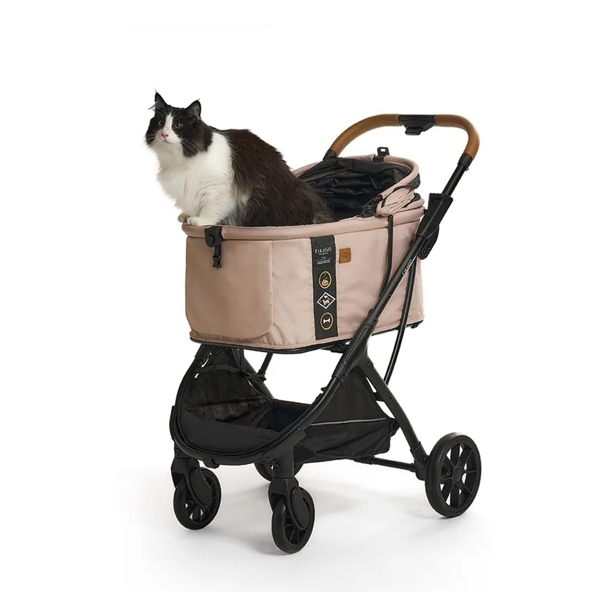 Fikago - Количка за кучета и котки AGILE HUGGY бежов