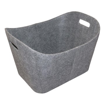 Филцова кошница за дърва с дръжки 35x55 см сив