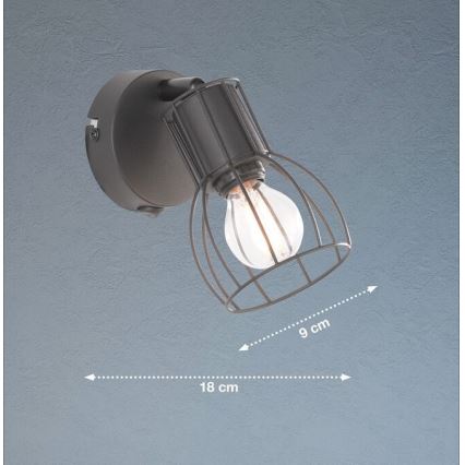 Fischer & Honsel 30074 - Стенен спот KAFES 1xE14/25W/230V