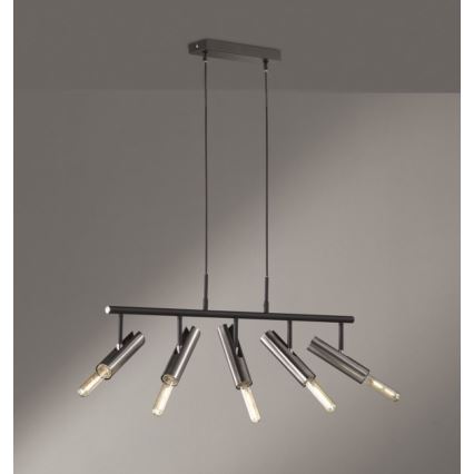 Fischer & Honsel 60369 - Висящ полилей DEAN 5xE27/25W/230V