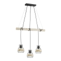 Fischer & Honsel 60798 - Висящ полилей STRAW 3xE27/40W/230V