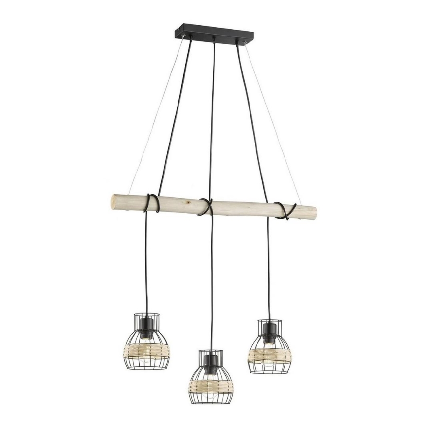Fischer & Honsel 60798 - Висящ полилей STRAW 3xE27/40W/230V