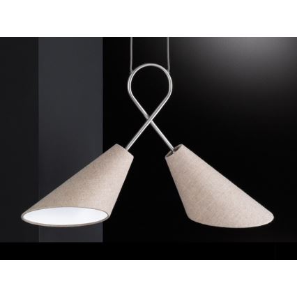 Fischer & Honsel 65170 - Полилей на верижка SAGA 2xE27/12W/230V