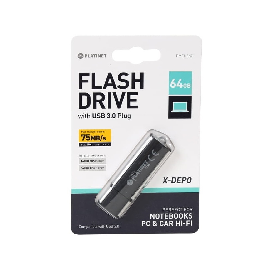 Флашка USB 3.0 64GB черна