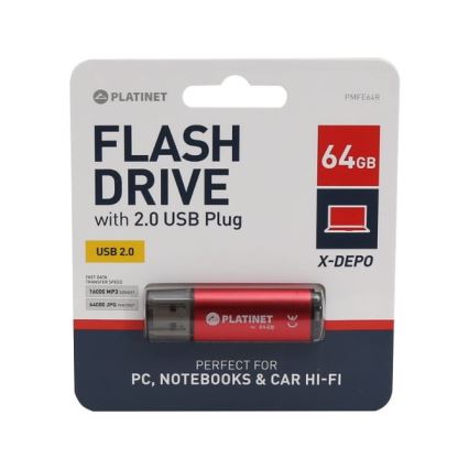 Флашка USB 64GB червен