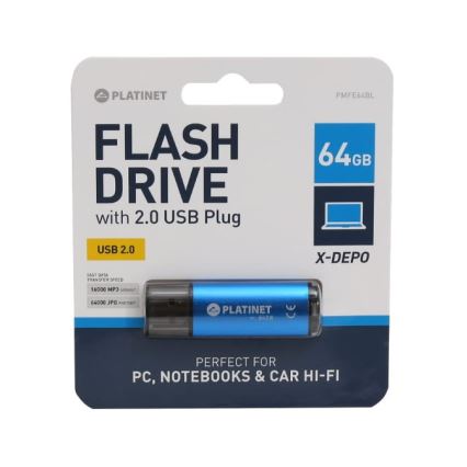 Флашка USB 64GB син