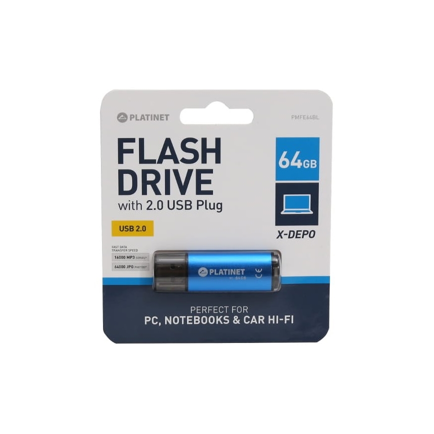 Флашка USB 64GB син