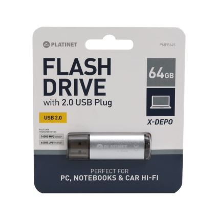 Флашка USB 64GB сребриста