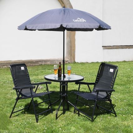 Folding tilting parasol Ø 1,8 м сив