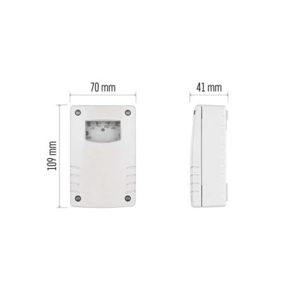 Фотореле за сумрак 1800W/230V IP65 бяло