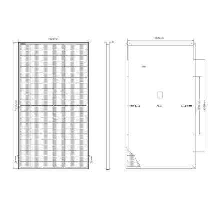 Фотоволтаичен соларен панел JINKO 400Wp черна рамка IP68 Half Cut - палет 36 бр.