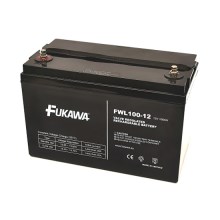 FUKAWA FWL 100-12 - Оловен акумулаторr 12V/100 Ah/винт M6
