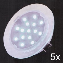 Fulgur 21073 - К-кт 5бр. LED лунички за окачен таван на баня ELESPOT 1xLED/0,7W/230V IP44