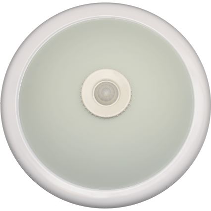Fulgur s-22941 - Плафон със сензор за движение и сумрак DARINA 2xE27/40W/230V Ø 30 см бял