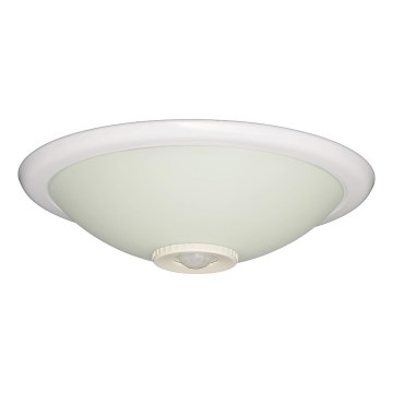Fulgur s-22941 - Плафон със сензор за движение и сумрак DARINA 2xE27/40W/230V Ø 30 см бял