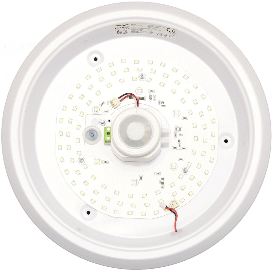 Fulgur s-39670 - LED аварийно осветително тяло със сензор за движение и за здрач DARINA LED/16W/230V Ø 29 см