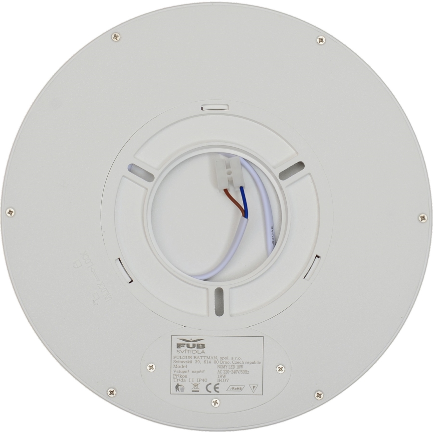Fulgur s-42584 - LED Плафониера със сензор за движение NOMY-S LED/18W/230V 3000/4000/6000K IP40 Ø 23 см бял