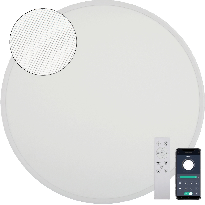 Fulgur s-43058 - LED димируемо таванно осветително тяло NOMY LED/50W/230V 3000-6500K Ø 60 см UGR19 IP40 Wi-Fi бяло + дистанционно управление