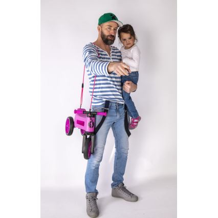 Funny Wheels - Беговел 2 в 1 RIDER SUPER SPORT розов/черен