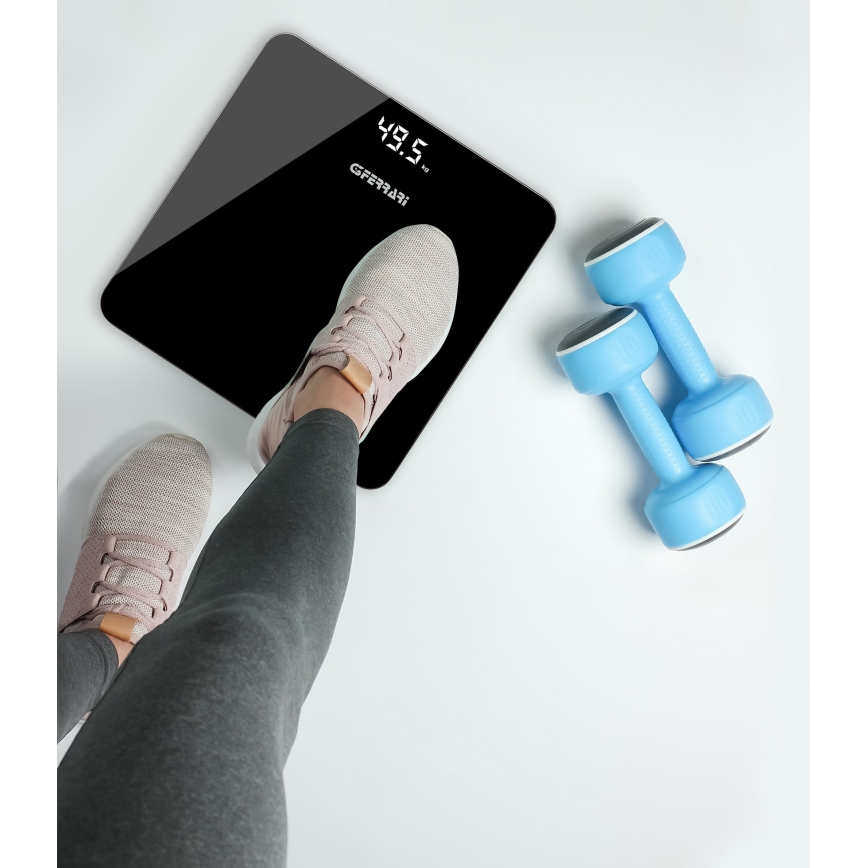 G3Ferrari G3005800 - Цифров личен кантар за тяло, 3xAAA, черен