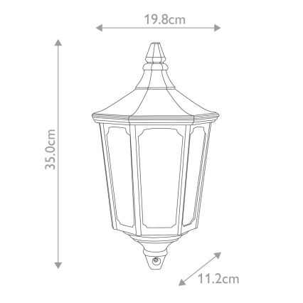 Garden Zone - Екстериорен аплик CRICKLADE 1xE27/60W/230V IP44