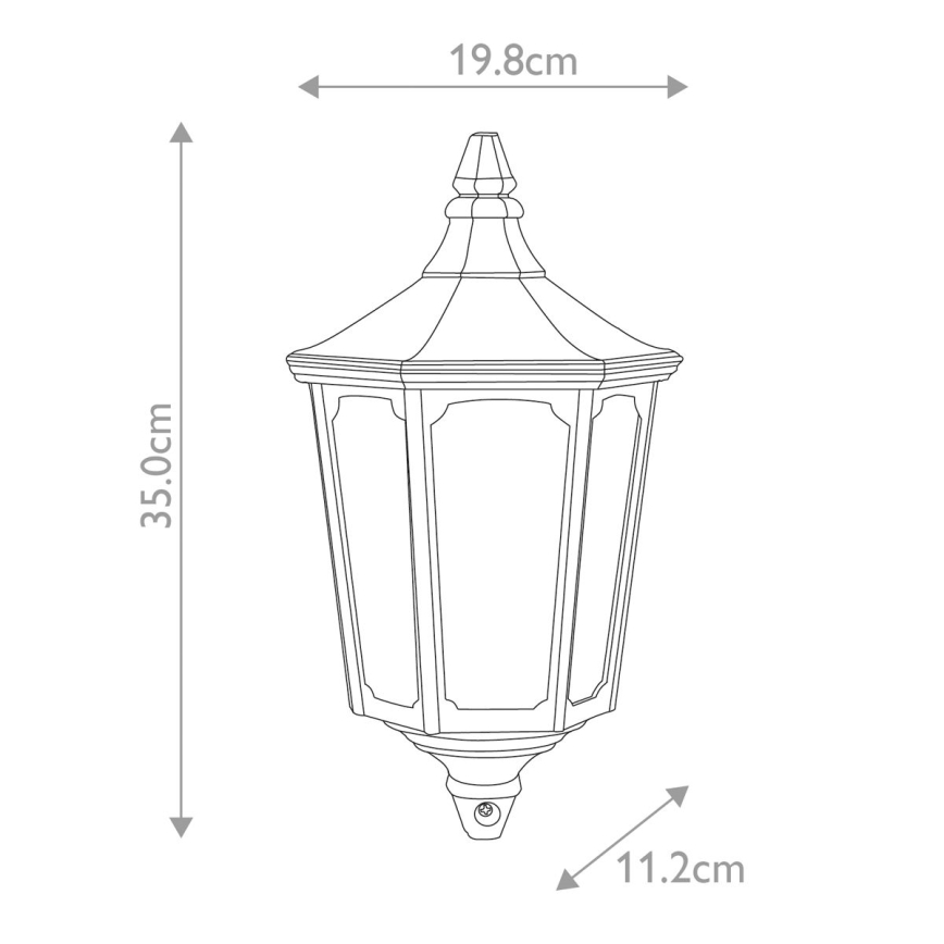 Garden Zone - Екстериорен аплик CRICKLADE 1xE27/60W/230V IP44