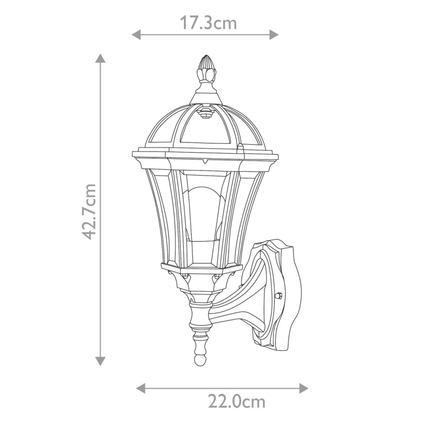 Garden Zone - Екстериорен аплик LEDBURY 1xE27/100W/230V IP44