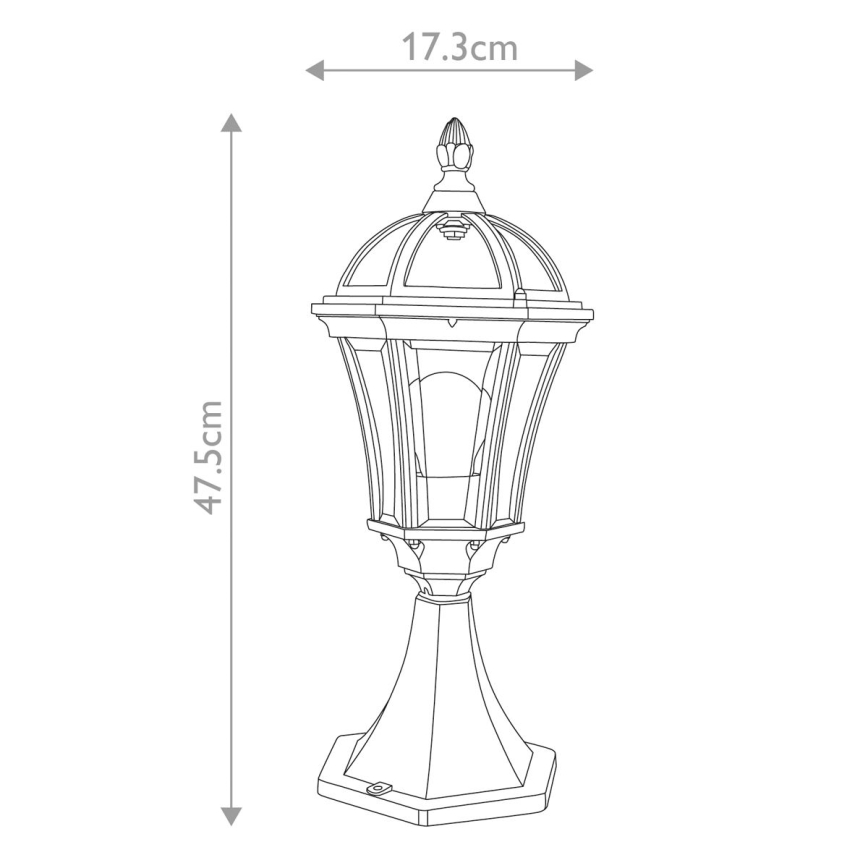 Garden Zone - Екстериорна лампа LEDBURY 1xE27/100W/230V IP44