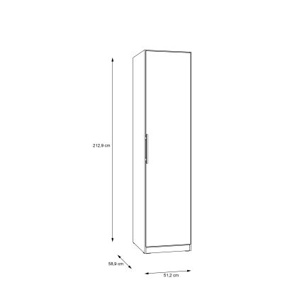 Гардероб MARO 51 x 213 см, артизански дъб