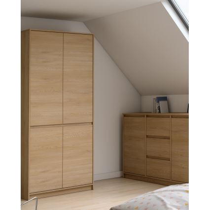 Гардероб MIYABI 90x198x52 см дъб Кремона