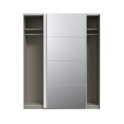 Garderob s ogledalo KARO 170x210 см bял