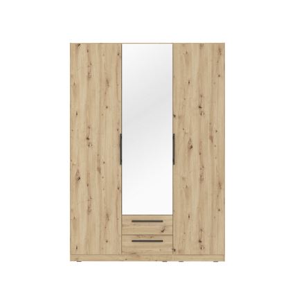 Гардероб с огледало MARO 150x213 см, дъб artisan