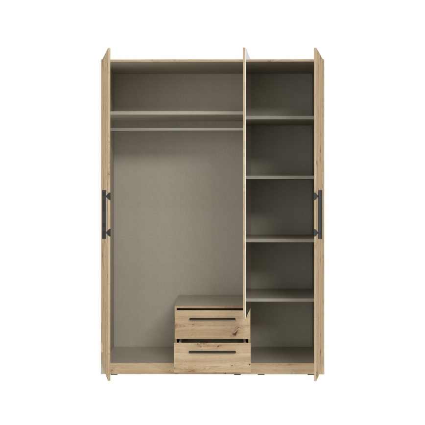 Гардероб с огледало MARO 150x213 см, дъб artisan