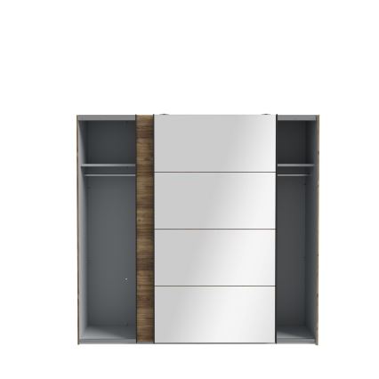 Гардероб с огледало OREN 220x210 cm дъб Artisan