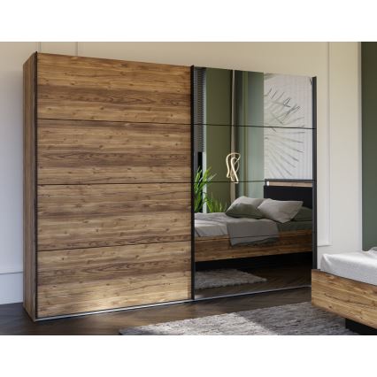 Гардероб с огледало OREN, 270 x 210 см, дъб Artisan