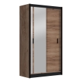 Гардероб с огледало SABRINA 120x215 см дъб крафт