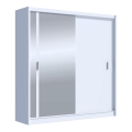 Гардероб с огледало SABRINA 203x215 см бял