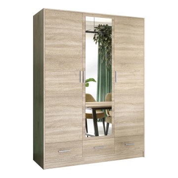 Гардероб с огледало SANNA 150x215 cm дъб sonoma