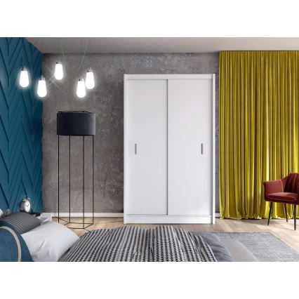 Гардероб с плъзгащи се врати SAPHIRA 150x215 см бял
