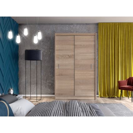 Гардероб с плъзгащи се врати SAPHIRA 150x215 см дъб сонома