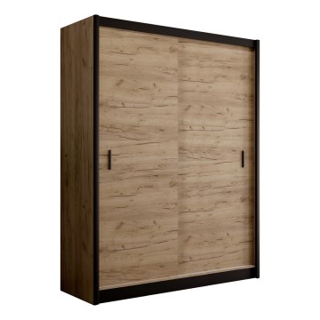 Гардероб с плъзгащи се врати SAPHIRA 203x215 см дъб craft
