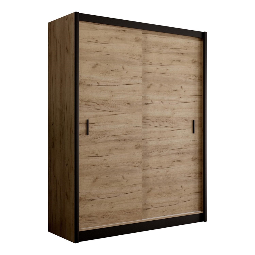 Гардероб с плъзгащи се врати SAPHIRA 203x215 см дъб craft