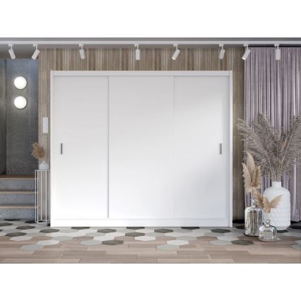 Гардероб с плъзгащи се врати SAPHIRA 250x215 см бял