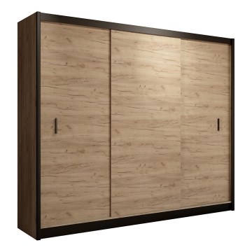 Гардероб с плъзгащи се врати SAPHIRA 250x215 см дъб craft