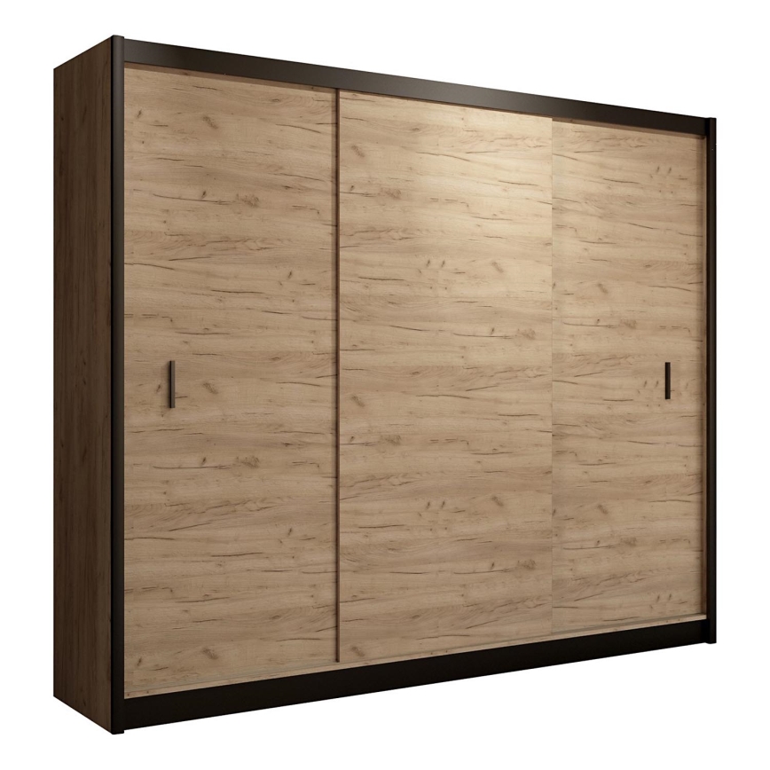 Гардероб с плъзгащи се врати SAPHIRA 250x215 см дъб craft