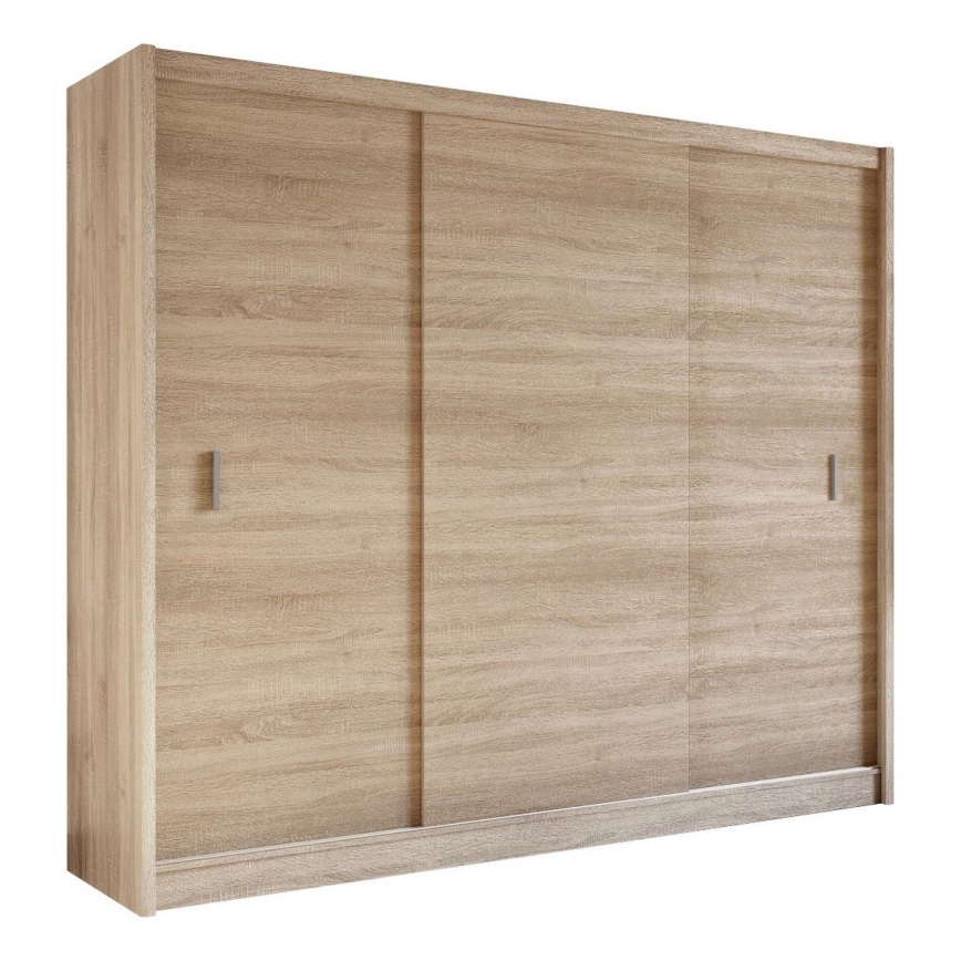Гардероб с плъзгащи се врати SAPHIRA 250x215 см дъб сонома